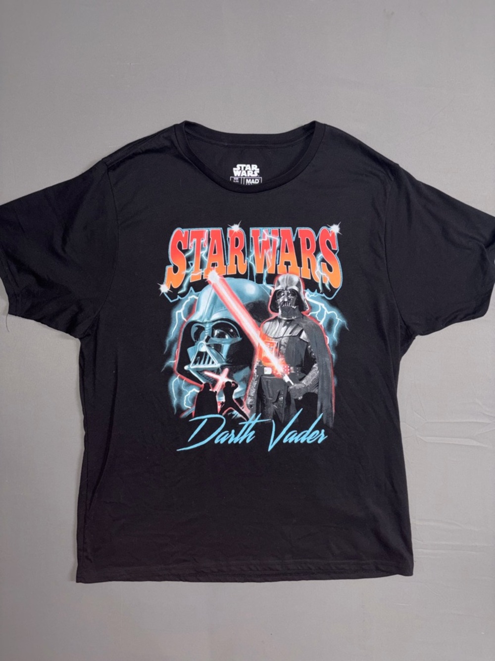 MAD Engine Star Wars Darth Vader Tee - Black with Red & Blue Graphic